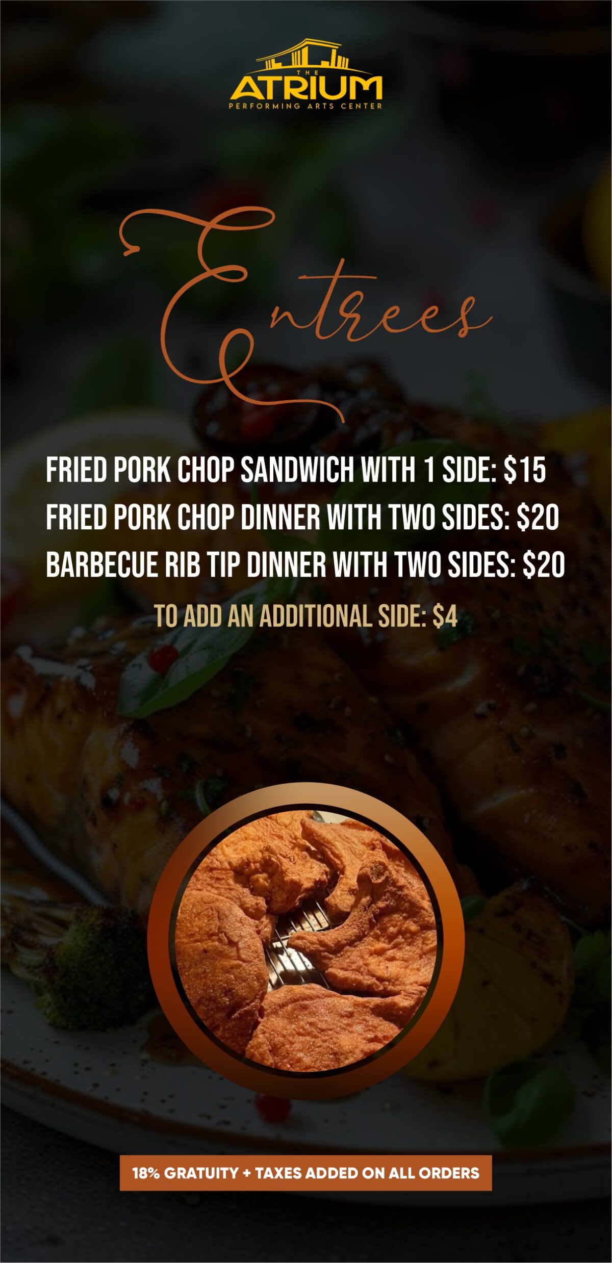 Menu - The Atrium